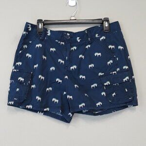 G.h. Bass & Co Navy Zebra Graphic 6 Pocket Shorts